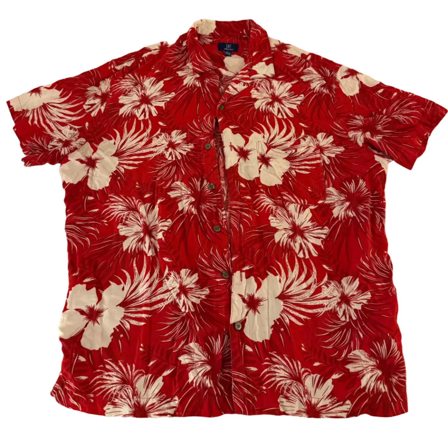 Red Flower Vintage Flannel