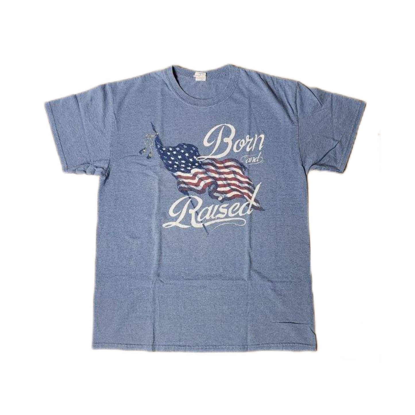US Flag Born & Raised Vintage Tee