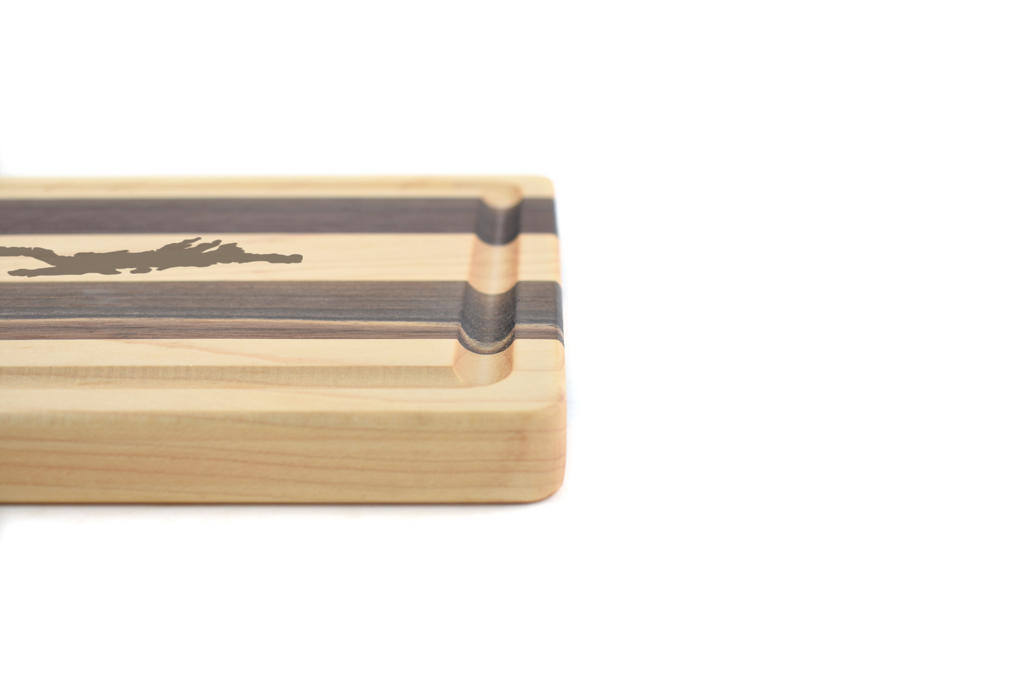 Lake George Cutting Board, Small Two-Wood Species