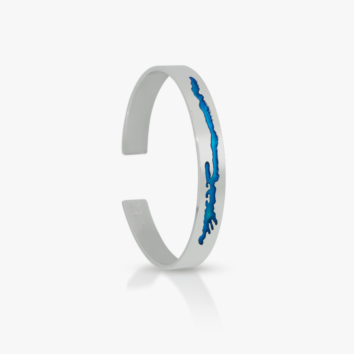 1/4" cuff Blue Resin Inlay