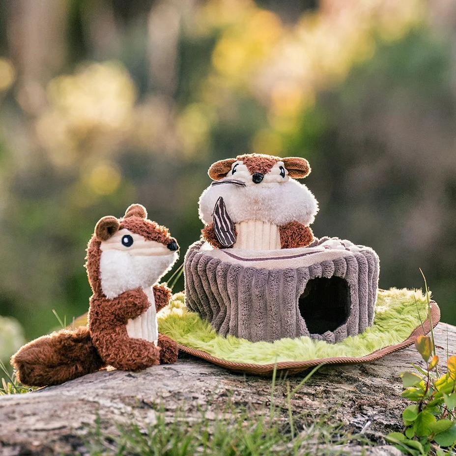 Chippy & Cheeks Chipmunks Dog Toy