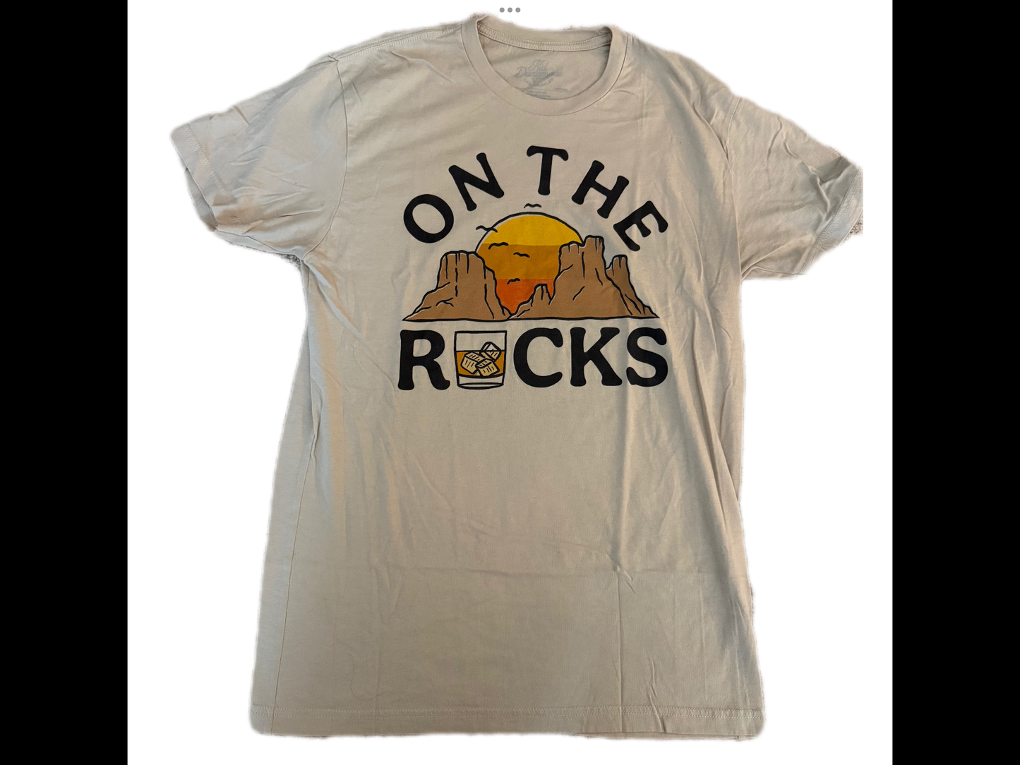 On The Rocks White vintage tee