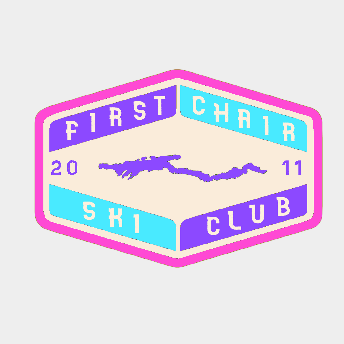 First Chair Neon Sticker