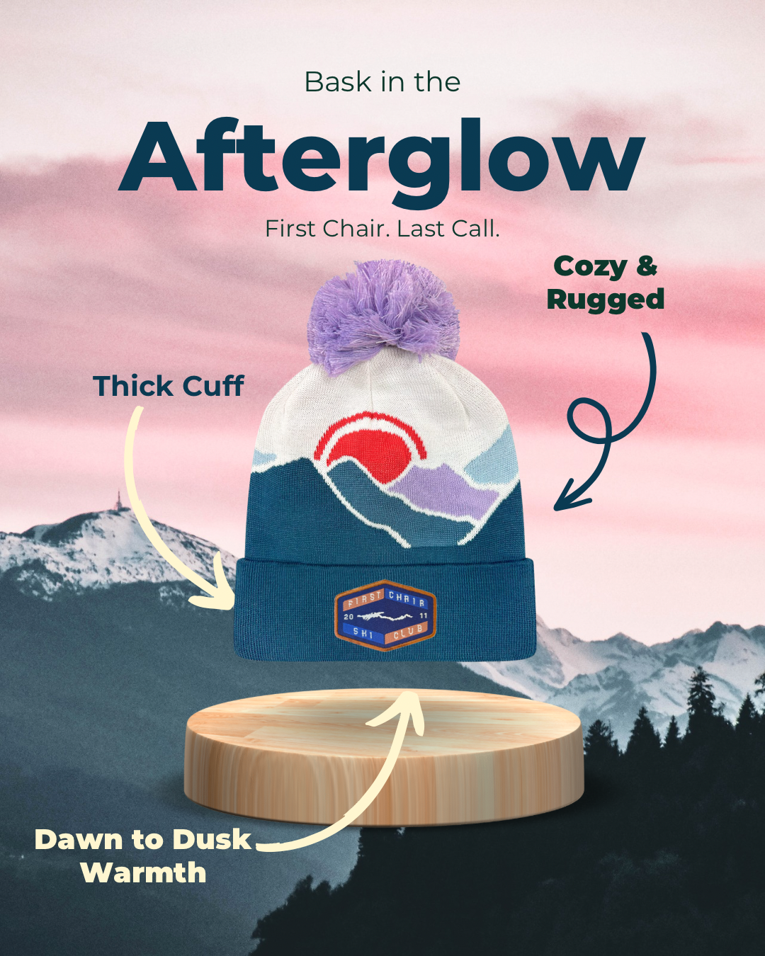 Afterglow Pom Beanie