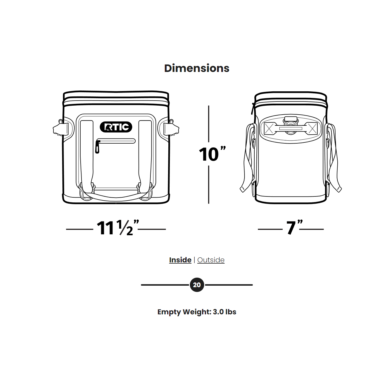 RTIC 20 Can Soft Cooler