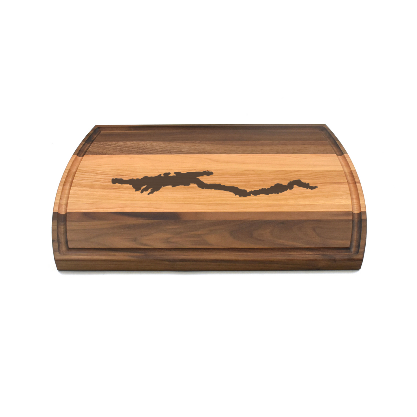 Lake George Cutting Board, Large Two-Wood Species