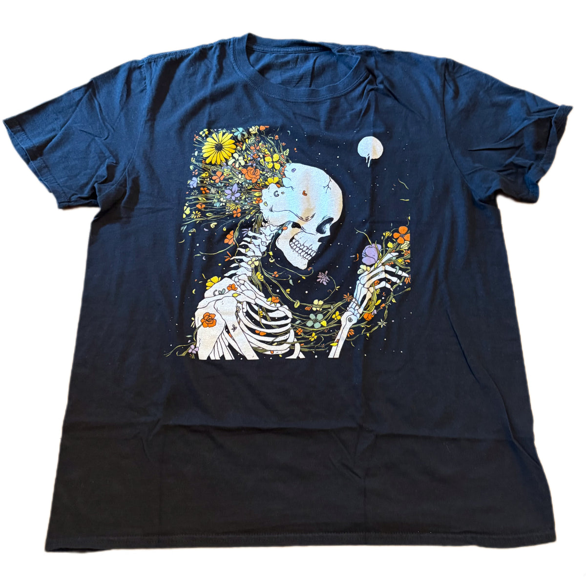 Floral Skeleton Vintage Tee
