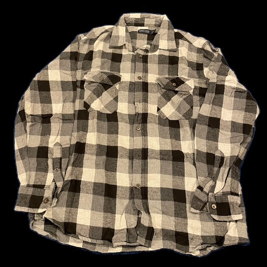 Grey Faded Glory Vintage Flannel