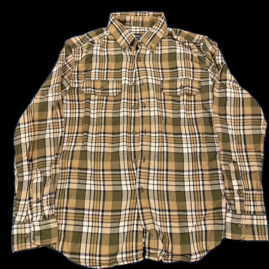 Olive & Khaki Faded Glory Vintage Flannel