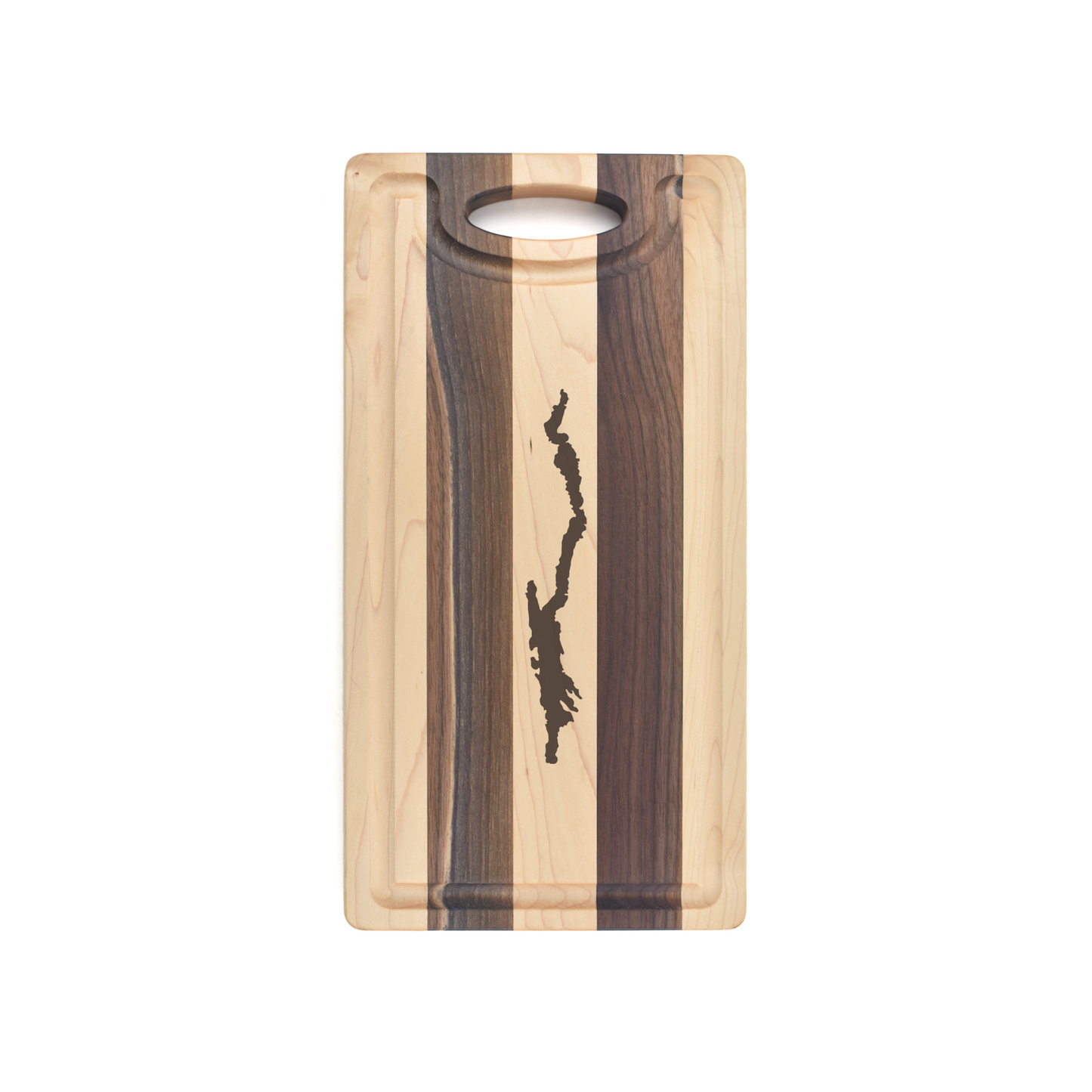 Lake George Cutting Board, Small Two-Wood Species