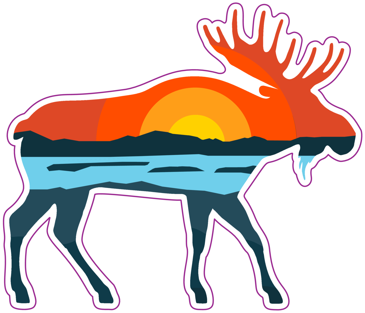 Moose Sticker