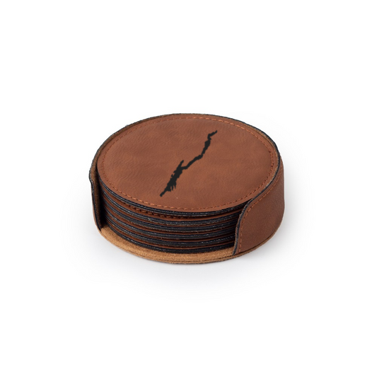 Lake George Faux Leather Coasters
