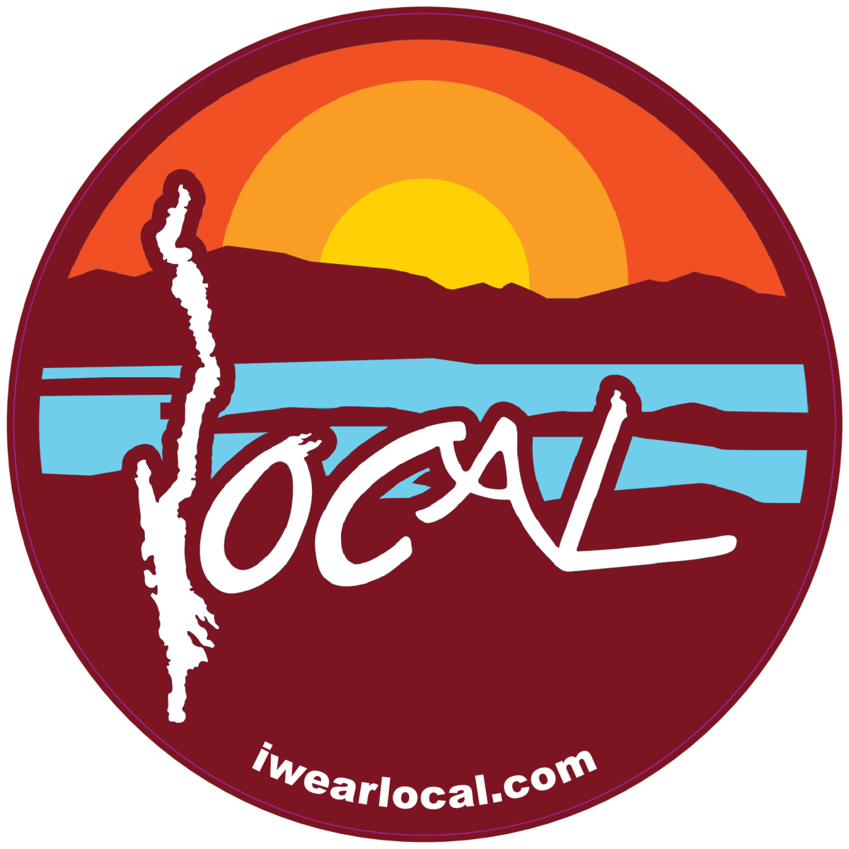 Local Maroon Sticker