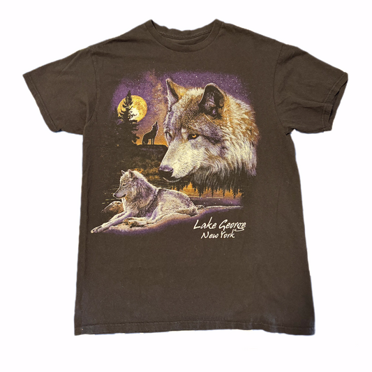 Wolf of Lake George NY Vintage Tee