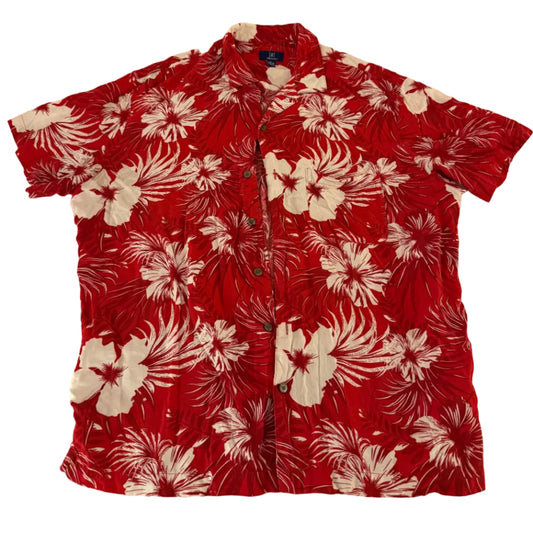 Red Flower Vintage Flannel