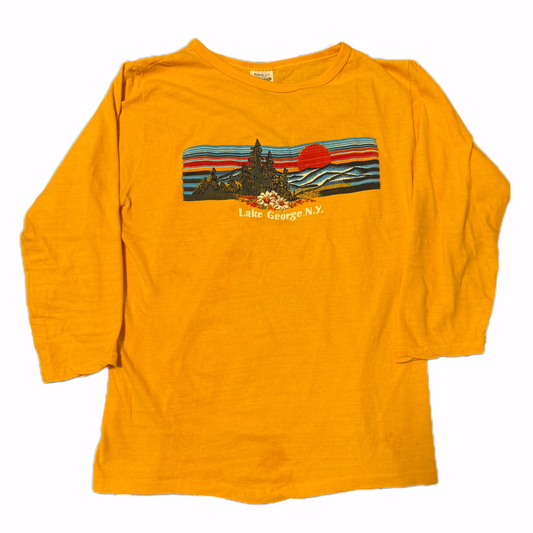 Yellow Lake George NY Vintage Long Sleeve