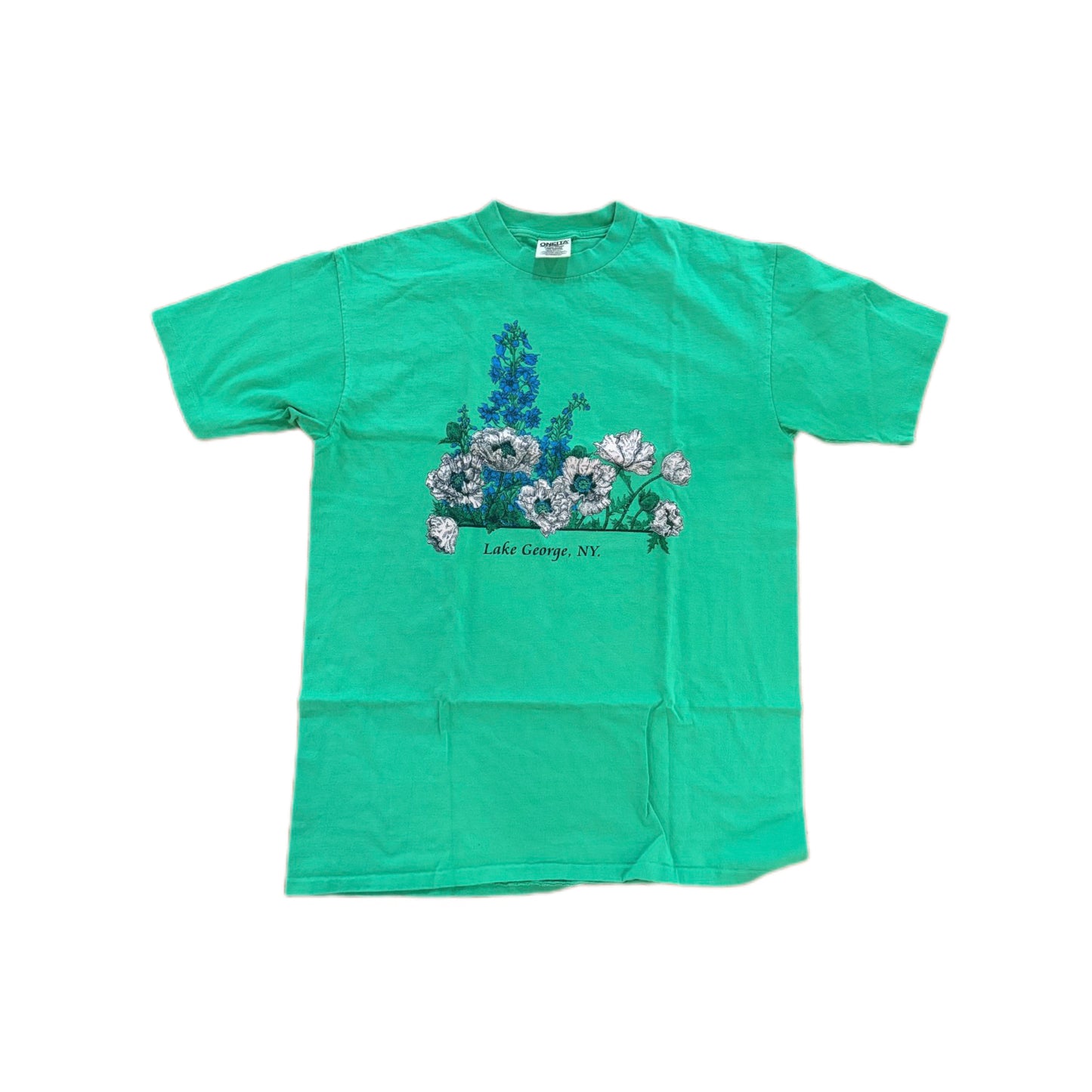Floral Lake George Vintage Tee