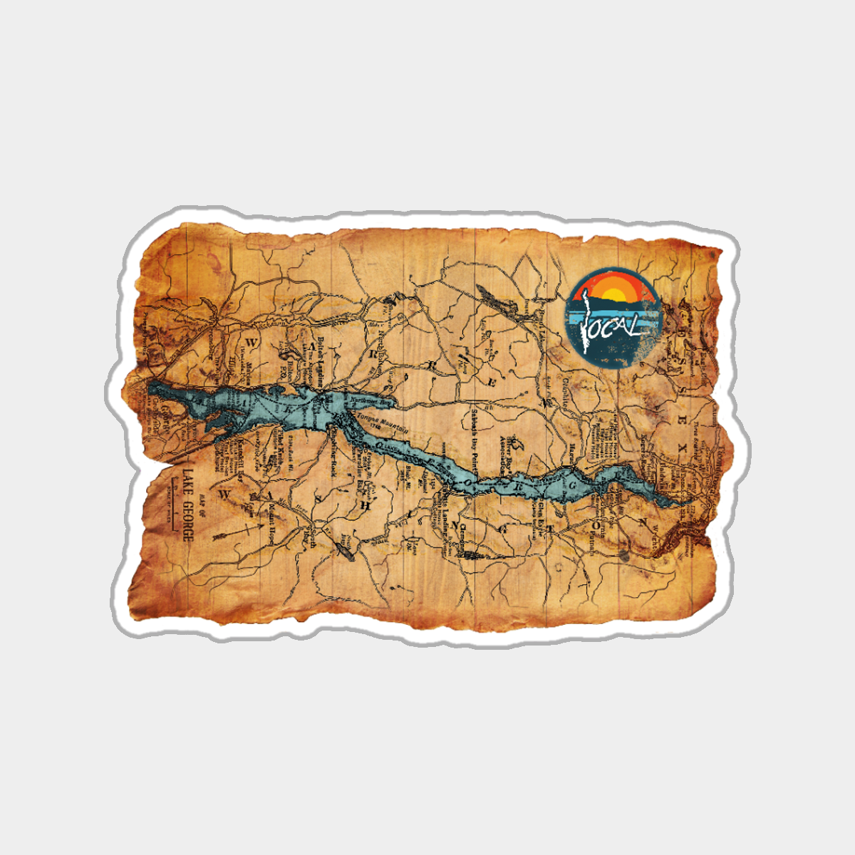 Lake George Map Sticker β I Wear Local