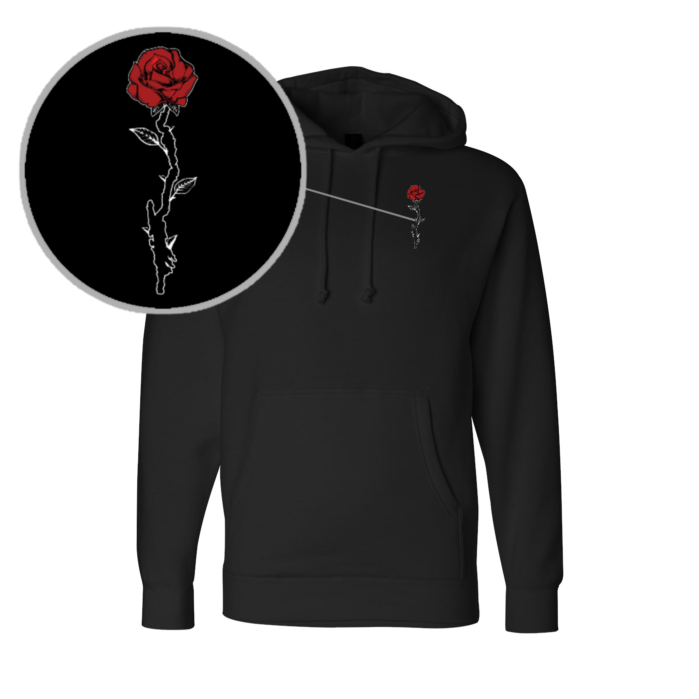 A Rose Between Two Thorns Hoodie