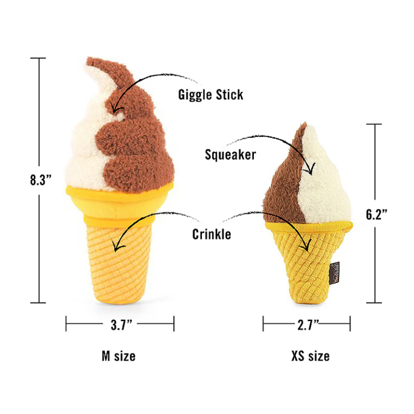 Swirls n Slobbers Soft Serve Dog Toy
