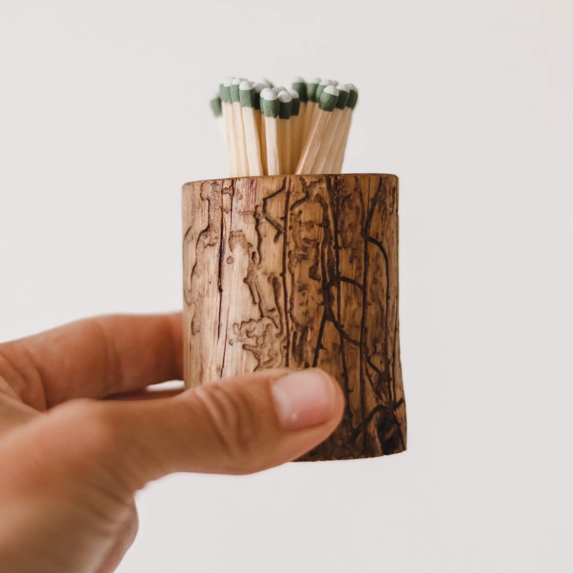 Woodland Match Holder