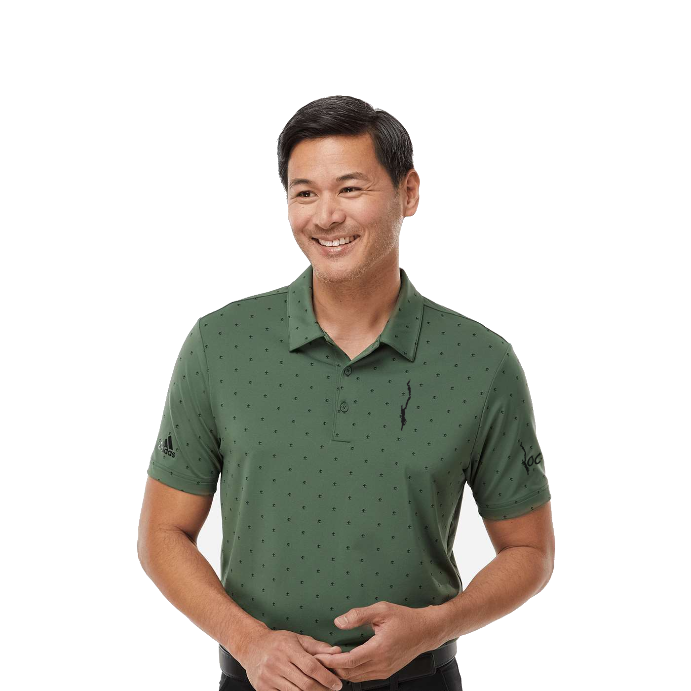 Adidas green golf 2024 shirt