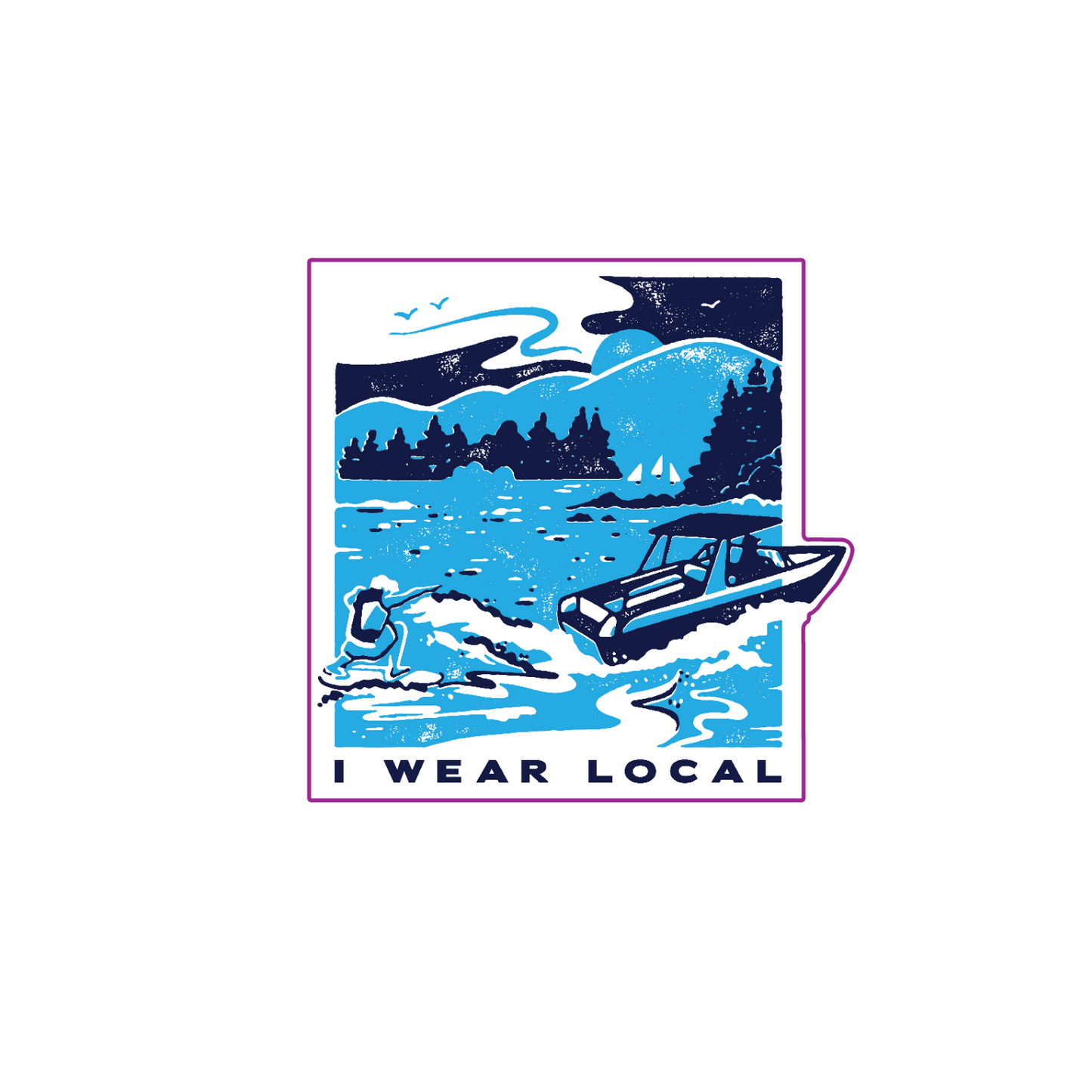 Lake Surf Sticker